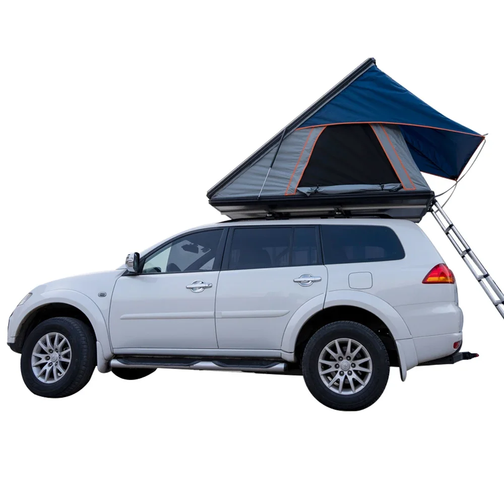 Quick Set Up and Close Aluminum Rooftop Tent with Rail to Install Extra Awning