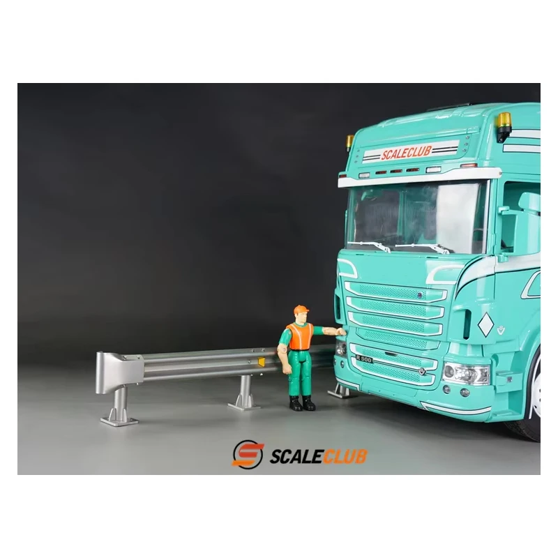 

Scaleclub 1:14 1:10 simulation scene metal highway guardrail For Tamiya Lesu For Scania Man Actros Volvo Car Parts Rc Truck