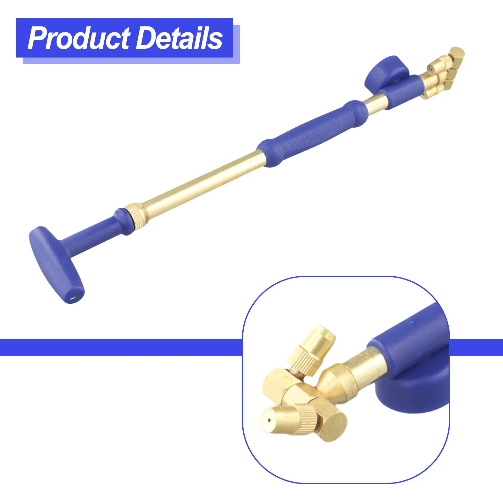 

Adjustable Pull Rod Nozzle Single/Double Water Bottle Interface Brass Sprayer Agriculture Tools Nozzle Garden Watering Tool