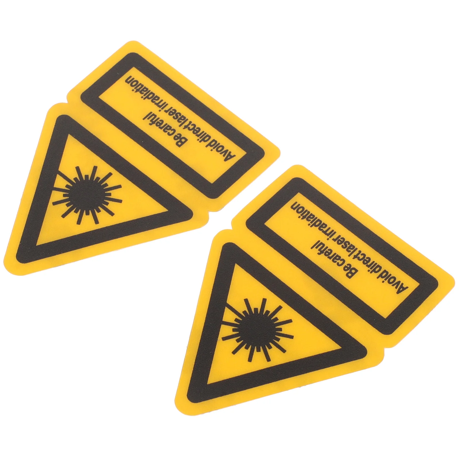 2 Pcs Laser Marking Warning Sign Caution Signs Stickers Security Safety Self-adhesive