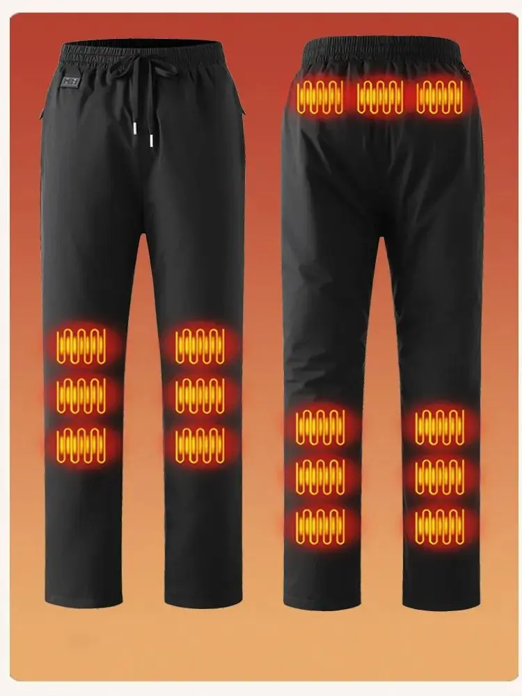 AliExpress muninako New USB 15 Zone Intelligent Heating Pants Winter Outdoor Cold Resistance Warmth Retention Thickened Cycling (No Power Bank)