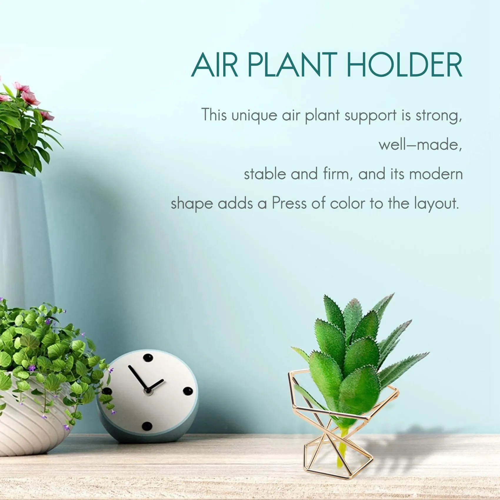 Soporte geométrico para plantas de aire, estante de Metal para plantas, estantes para macetas, decoración Himmeli, contenedores de Tillandsia, 3 uds.