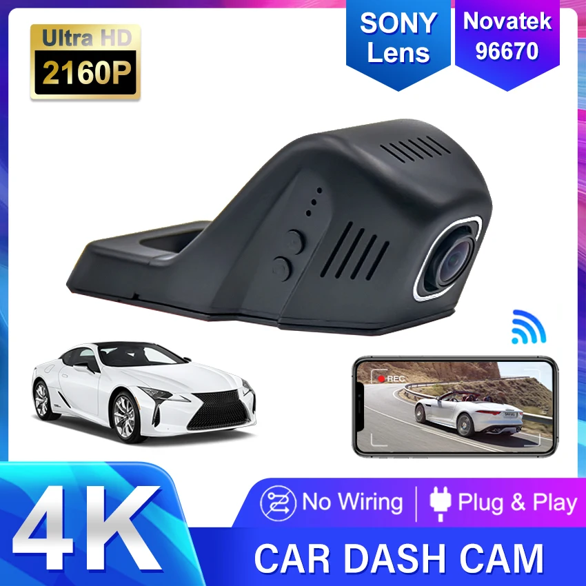 4K Car Dash Cam DVR Video Recorder 24-hour parking record For Toyota For Kia For Lincoln For Mazda For Isuzu Universal DashCam