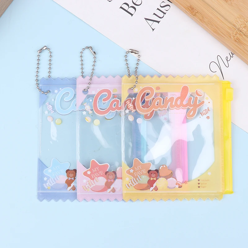 5pcs Candy Bag Props Badge Storage Display Bag Pendant Protective Shell Card Bag