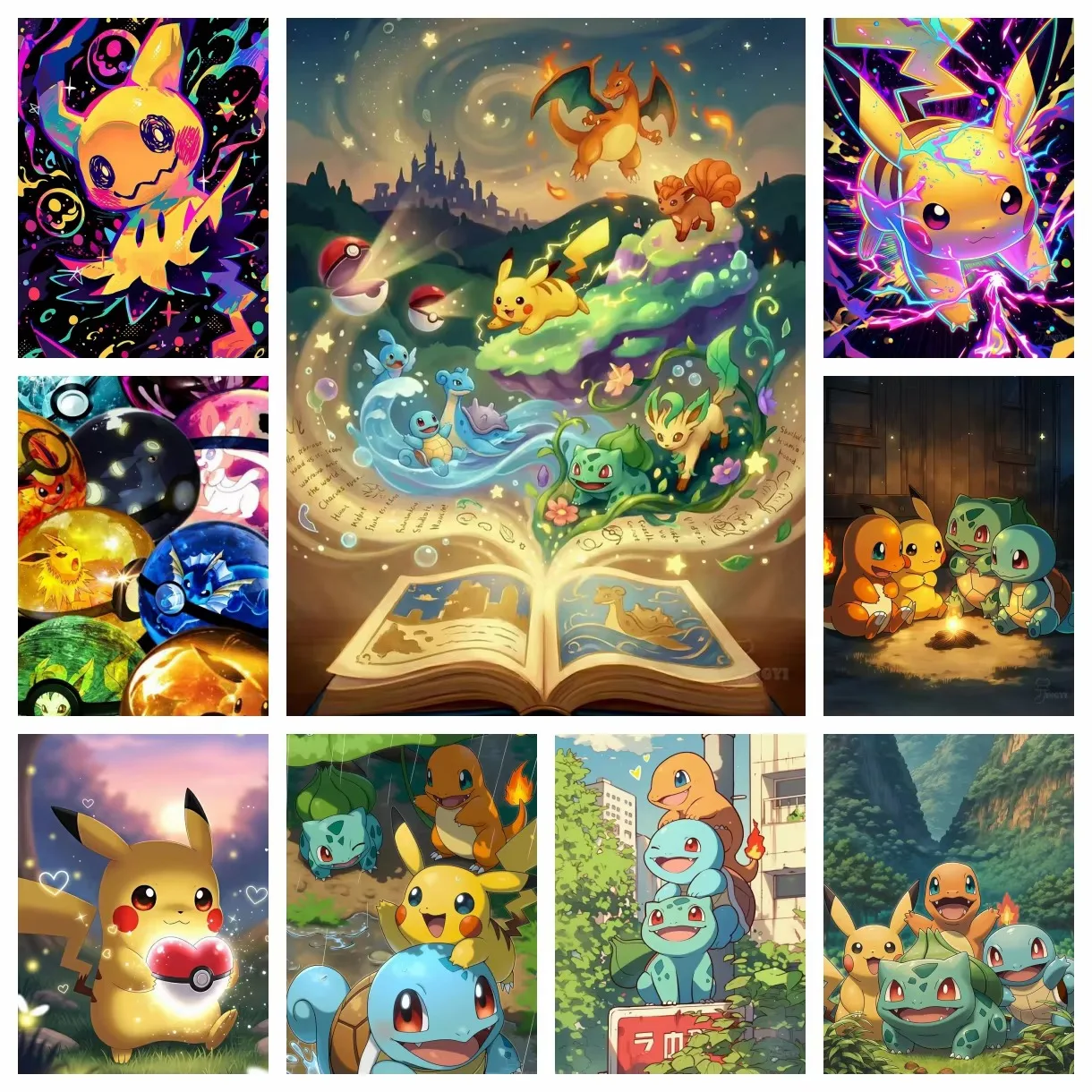 Resin Art Gift - Pokémon Pikachu Royal Three DIY Diamond
