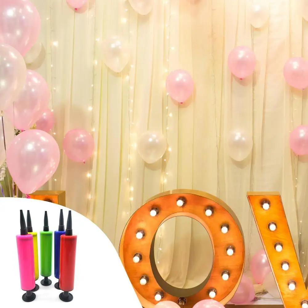 1PC Ballon Pumpe Ballon Inflator Hand Push Luftpumpe Hochzeit Geburtstag Party Kinder Baby Dusche Ballon Zubehör Werkzeuge – Detail 8
