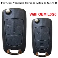 For Opel Vauxhall Corsa D Astra H Zafira B 2004 2005 2006 2007 2008 2013 Original LOGO Flip Remote Car Key Shell Case