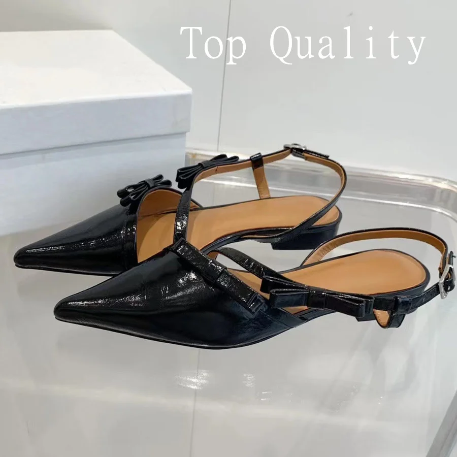 

2024 Summer Women Patent Leather High Heels Root of pointed tip Pointed Toe Pumps Casual Sandals Sexy Style Top Quality