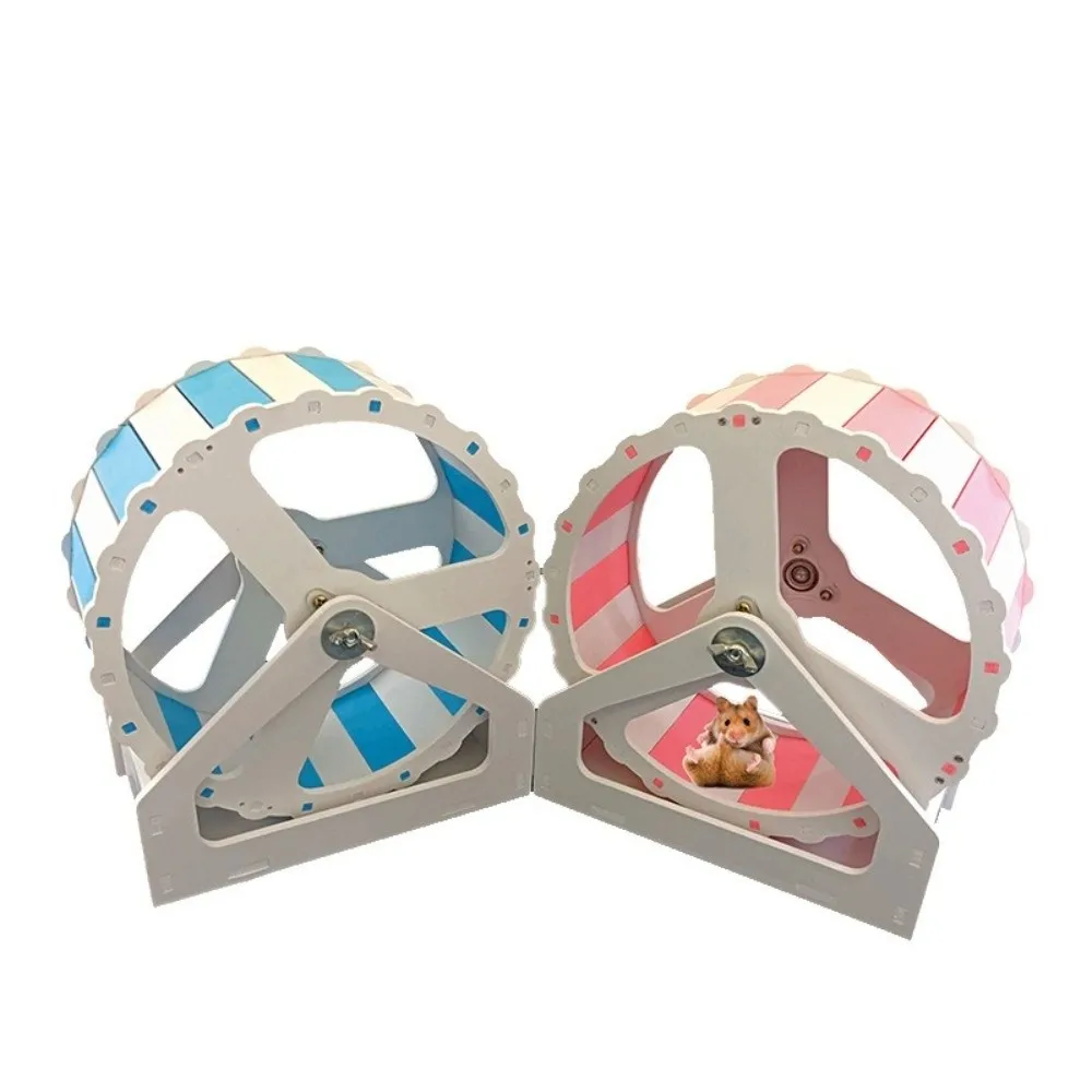 دائم البلاستيك الهامستر تشغيل عجلة صامتة ملونة الحيوانات الأليفة الهامستر قوس 21 سنتيمتر قاعدة مستقرة ممارسة عجلة ممارسة الحيوانات الأليفة #2