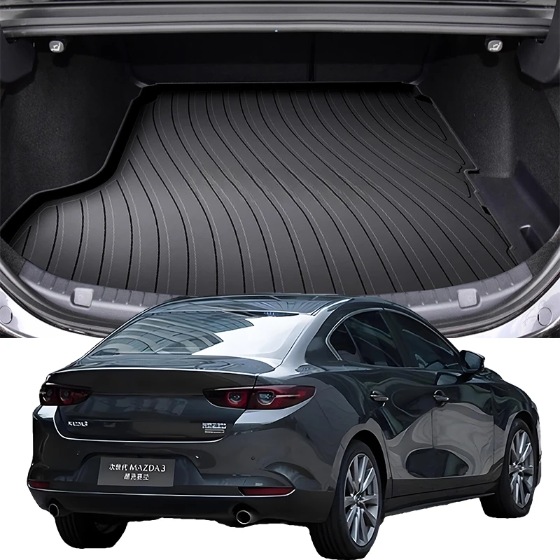 Upgrade TPE Car Rear Trunk Mats Storage Pads Cargo Tray Dustproof Waterproof Protecion Cushion For Mazda 3 Axela 2006-2024