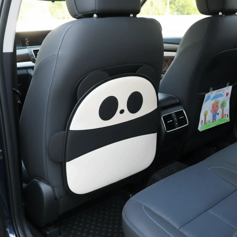 

Waterproof Anti-Child-Kick Pad Cartoon Design Leather Protective Car Seat Back Cover Anti Dirty Cushion With Bag