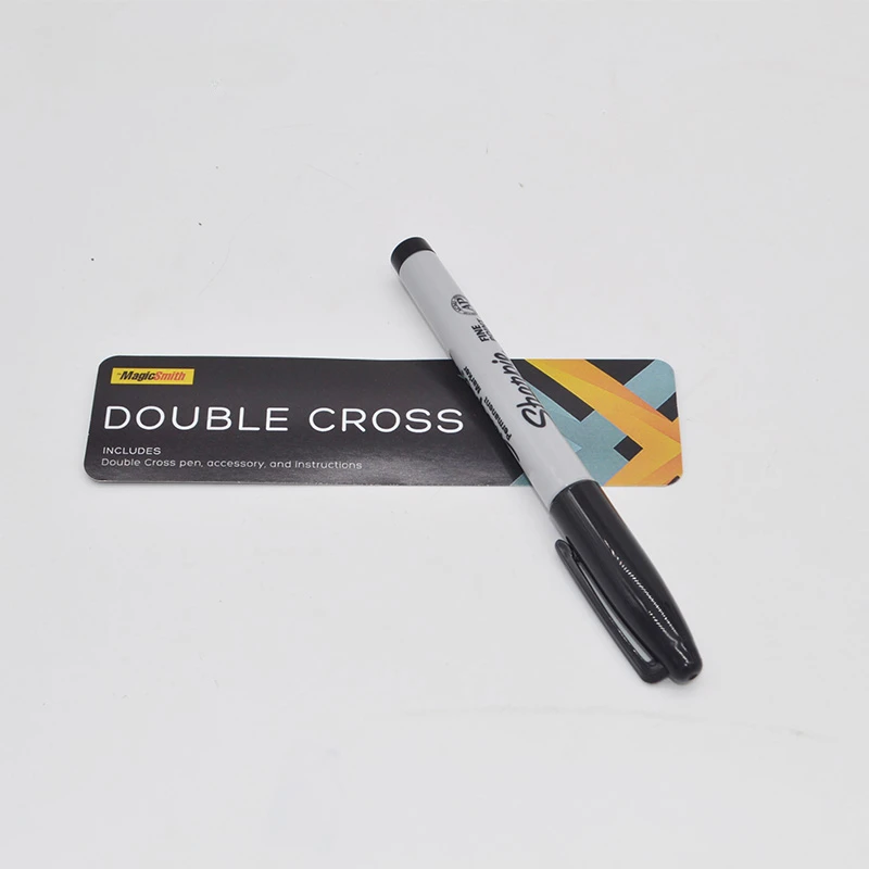 Double Cross (1 X Stamper + 1 Heart Stamper) Magic Tricks Ink Vanishes Magia Magician Close Up Illusions Gimmick Mentalism Prop