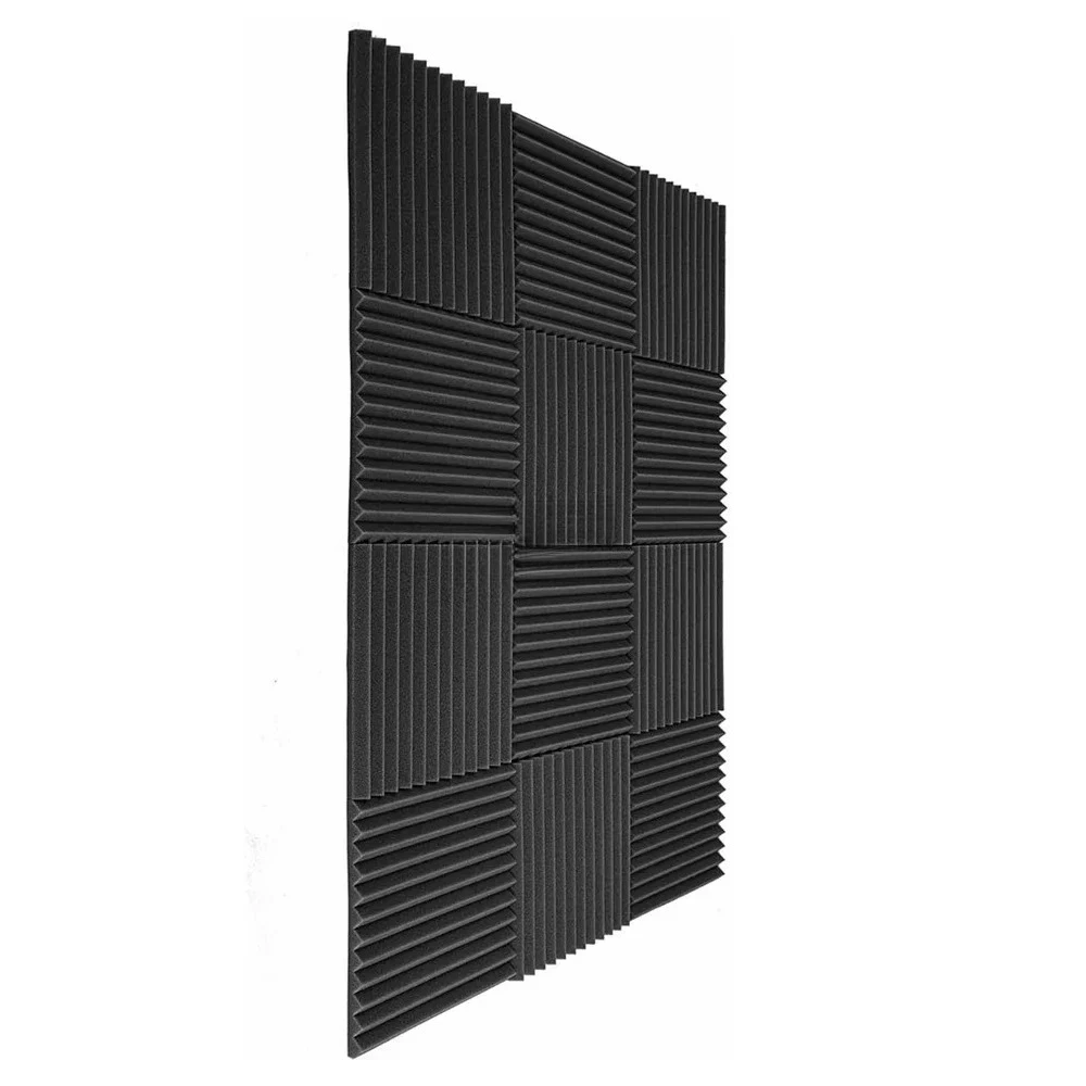 24Pcs 30x30x2.5cm Acoustic foam ceiling large acoustic panels sound insulation proof material sound proof panels for Studio KTV