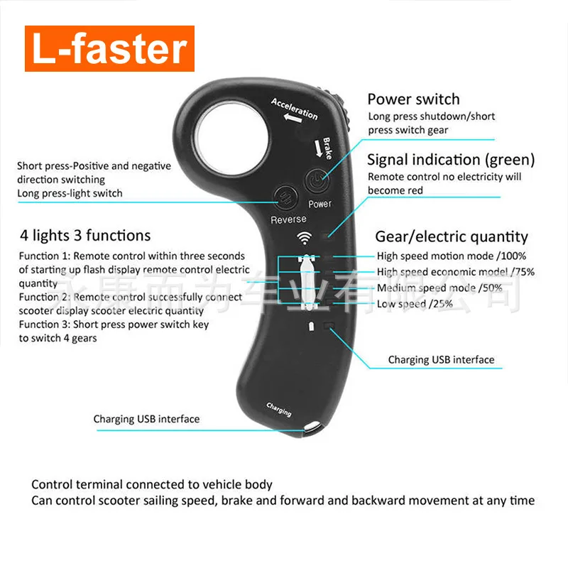 Controller per skateboard elettrico a trazione singola