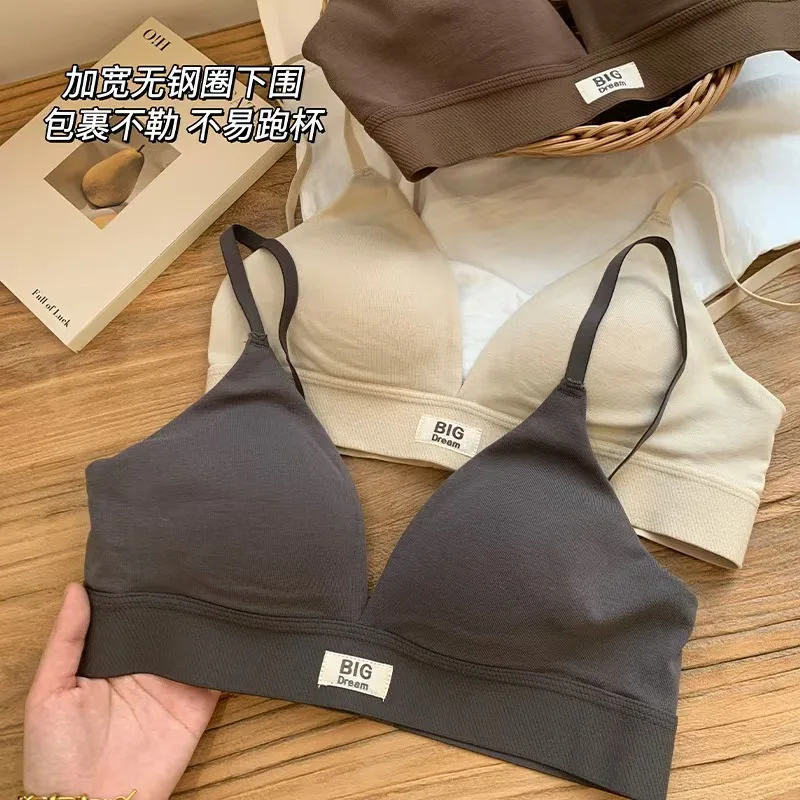 Underwear Women's French Triangle Cup Chest Sexy Underwire Bra Thin