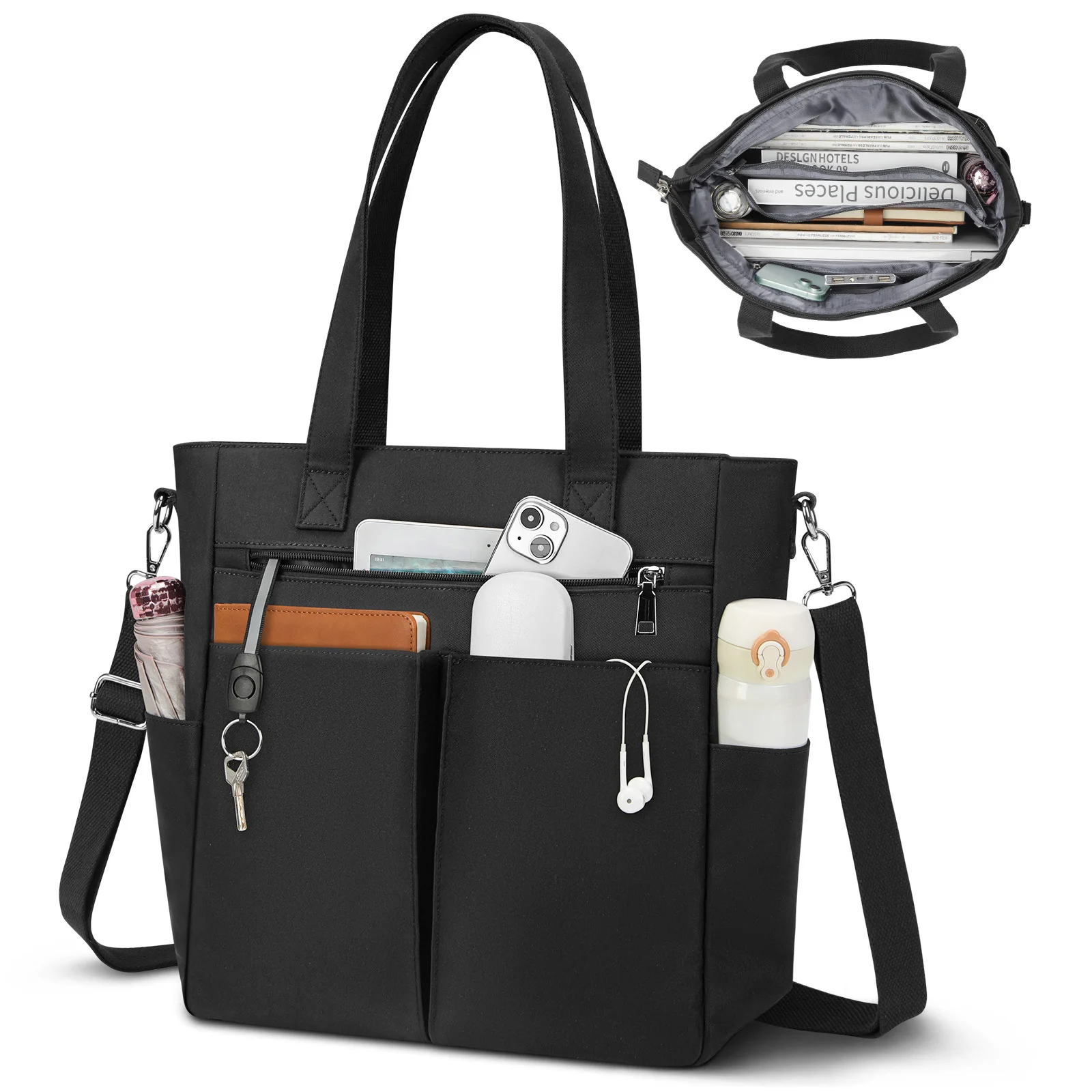 

NUBILY большая сумка через плечо Capaticy для женщин 15,6 дюймов, рабочая сумка для ноутбука для учителя, Оксфордская классическая сумка через плечо, сумка