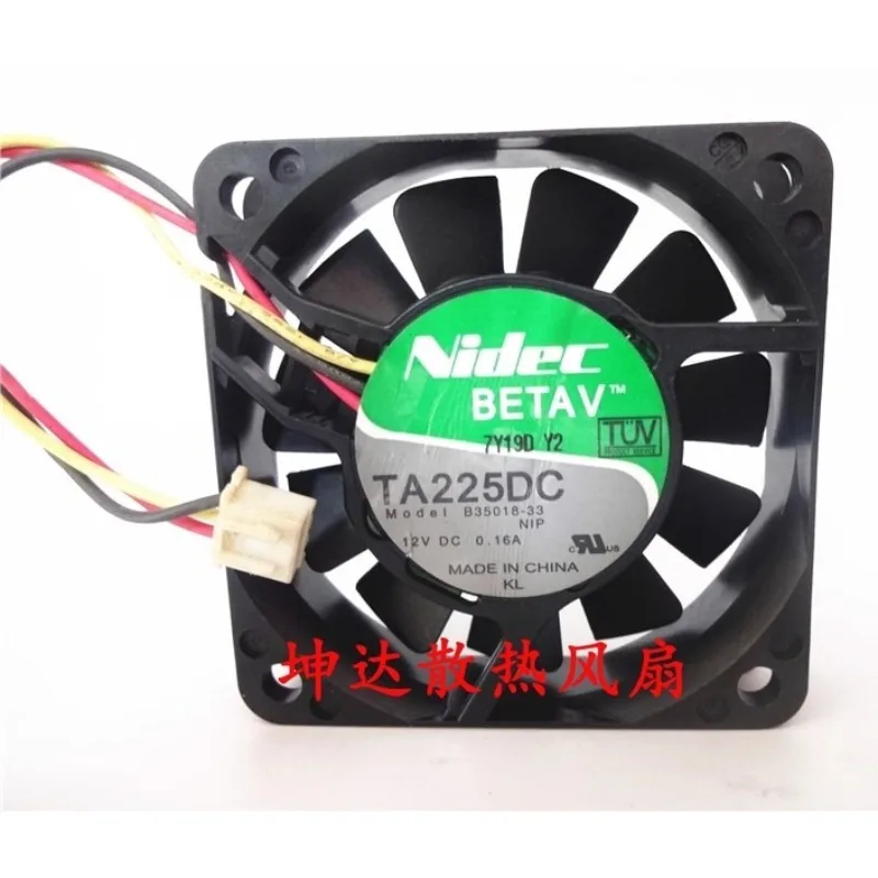 Original New CPU Cooler Fan for Nidec TA225DC B35018-33 H34587-57 6CM  6015 12V 0.16A 60X60X15mm