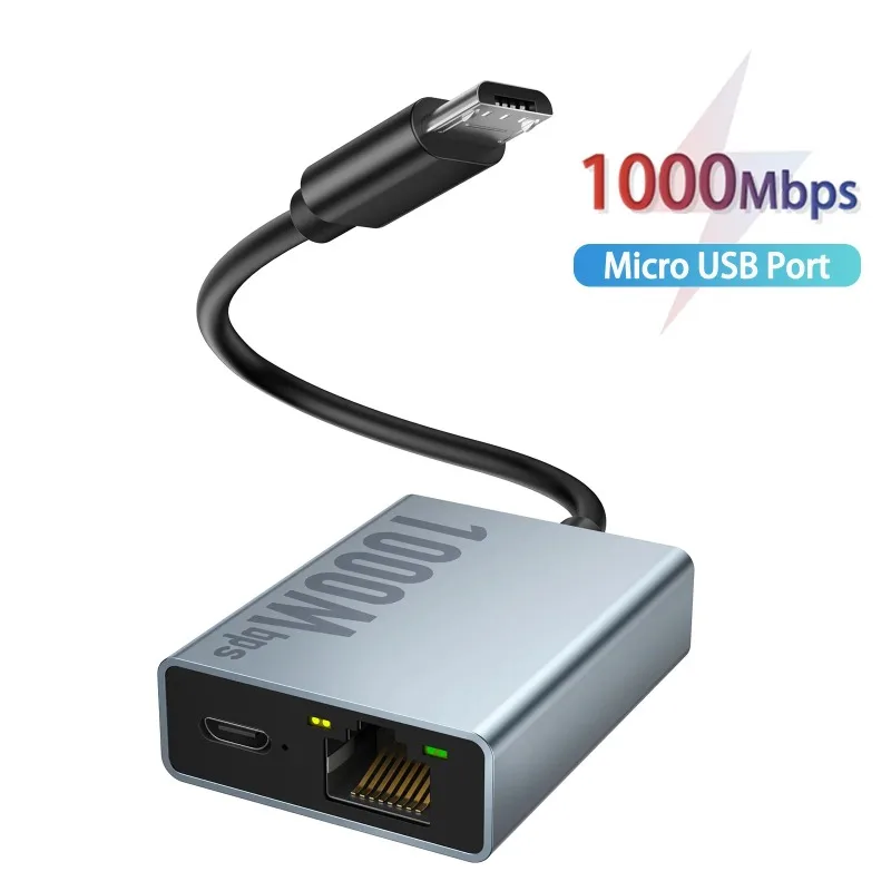 1000Mbps Network Card Type C USB Ethernet Adapter for Chromecast 4K Google TV Smartphones Tablets Android Device