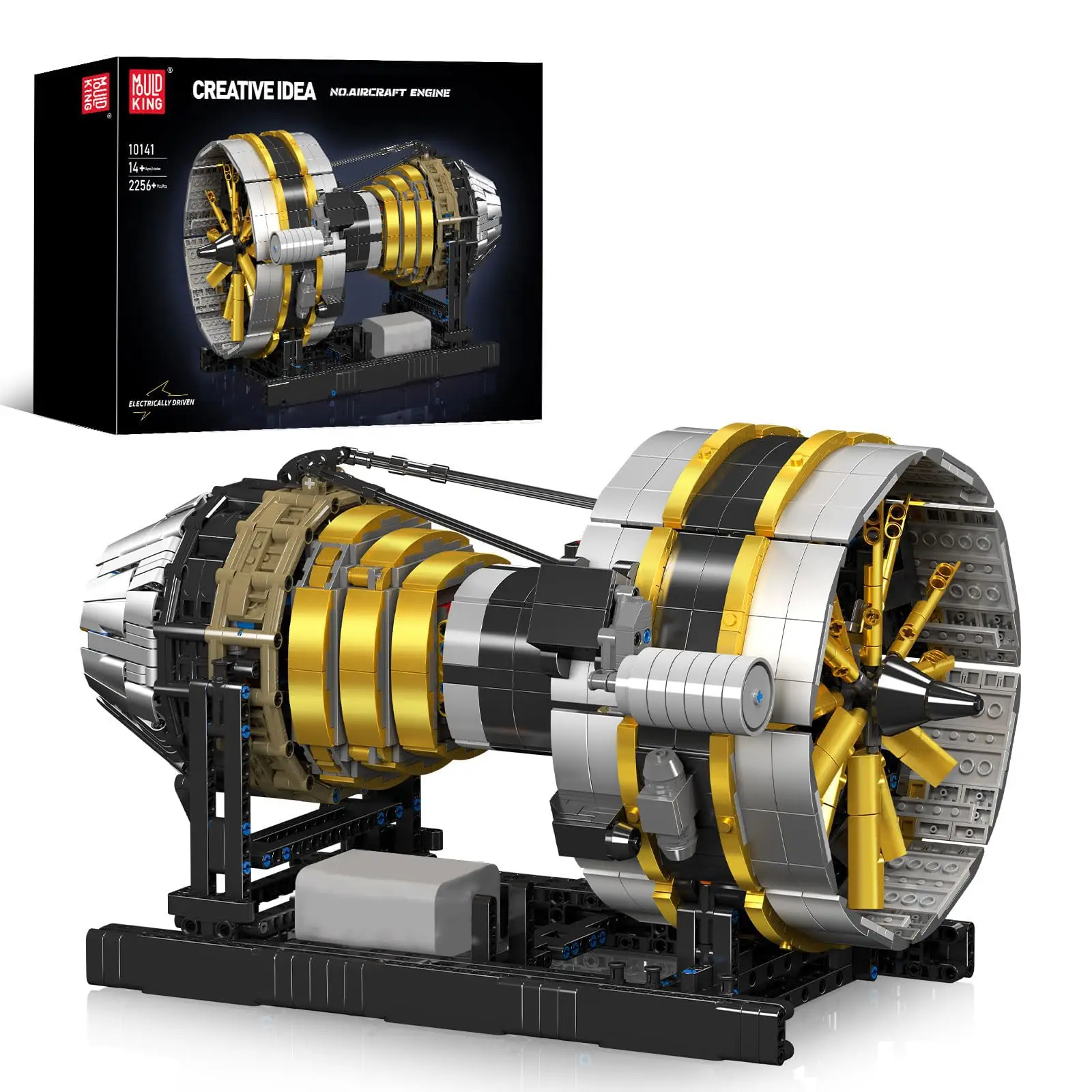 

Mould King 10141 2256 PCS Aircraft Engine Model Building Kit with Power Functions,STEM Educational Toy for Ages 8+ Kids & Adults