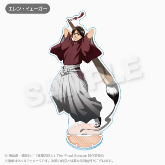 Anime Attack on Titan Mikasa Ackerman Kimono Stand Figure Acrylic Model Plate Cosplay Collection Desktop Decor