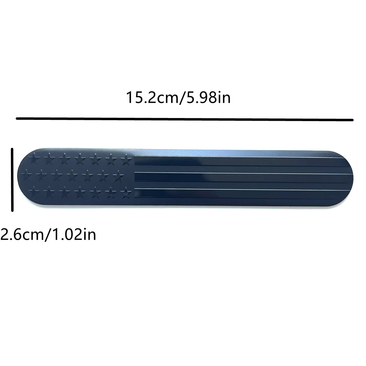 2pcs Aluminum alloy American flag metal car logo suitable for body trunk tail side sticker decorative accessories