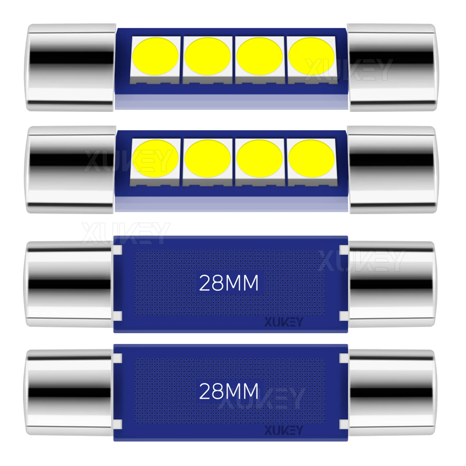 Bombillas LED para Interior de coche, luz de visera, espejo de tocador, lámpara de cúpula, reemplazo, TS-14V1CP, 29, 28mm, 6614F, 6612F, paquete de 4