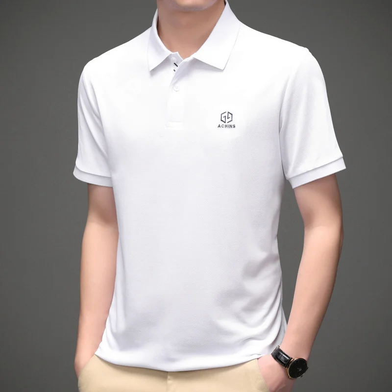 summer 2022 men's cotton T-shirt Polo shirt men's short sleeve lapels Korean trend casual men's wear