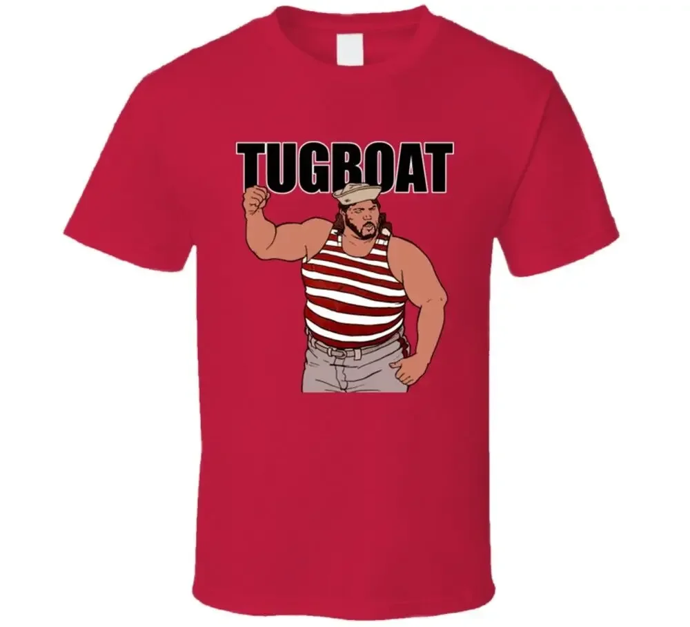 Tugboat Retro Wrestling T ShirtHigh Quality 100%Cotton Short Sleeve