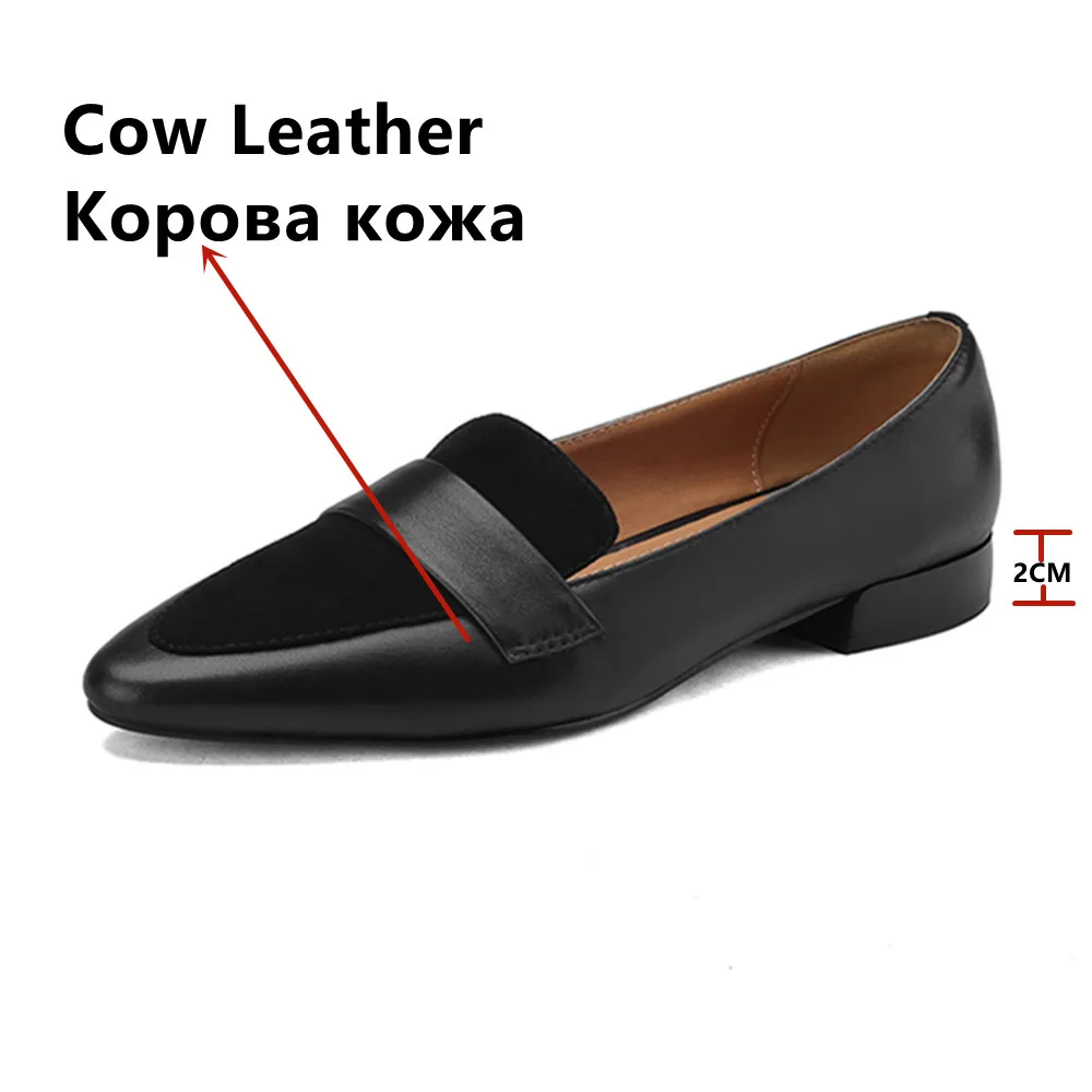 FEDONAS Low Heels Women Pumps Pointed Toe Concise Office Lady Working Shoes Woman Genuine Leather Pumps Basic Spring Summer 2024