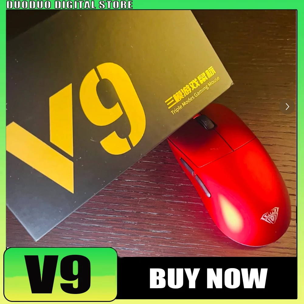 

Aula V9 Ultra Plus Dual 8k Three Mode New Wireless Gaming Mouse PAW3950 8k Ergonomic Lightweight E-sports Mouse Custom V9+ Pro