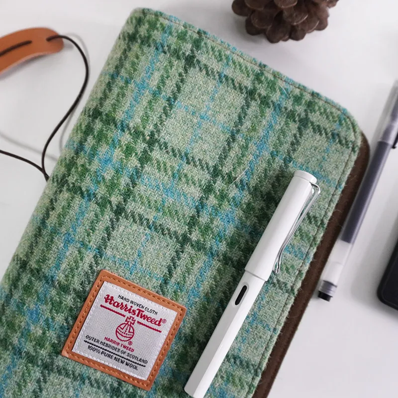 Vintage Tweed A5 Handmade Journal Retro Floral Notebook Detachable Loose Leaf Refillable Planner, Student Diary, Stationery Gift