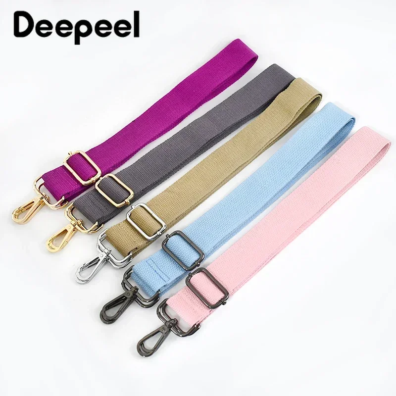 Deepeel 3.8cm New Canvas Solid Color Strap Handbag Crossbody Replacement Shoulder Straps Adjustable Women\'s Bag Accessories