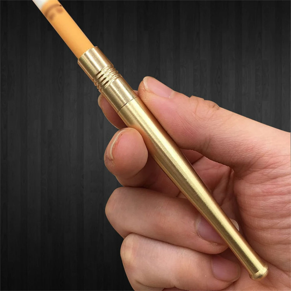 Retro Brass Cigarette Filter Holder Three-purpose Circulating Hookah Tobacco Pipe Reduce Tar Mouthpiece Filter Cigarette Holder