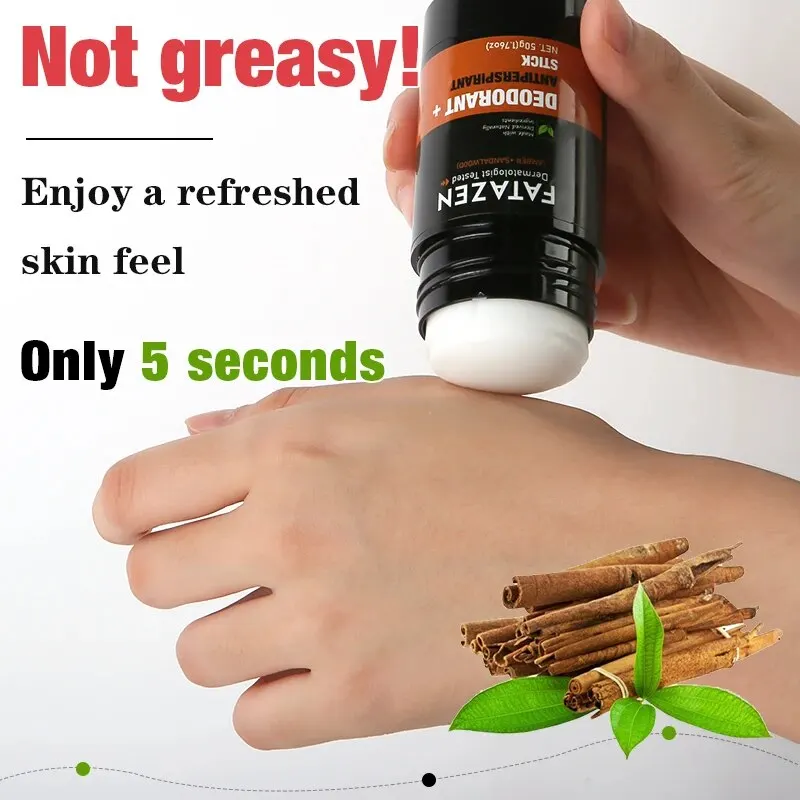 Deodorant Antiperspirant Stick Natural Amber Sandalwood Fragrance Sweat Odor Balm Deodorant Stick 50ml