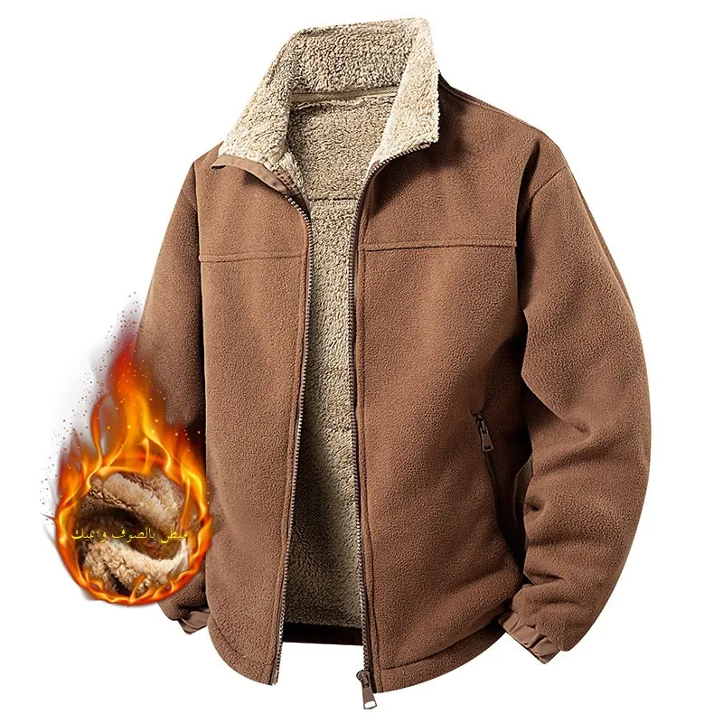 

Теплая мужская хлопковая куртка с воротником-стойкой, модное однотонное универсальное хлопковое пальто, молодежное витили, полиэфирное волокно