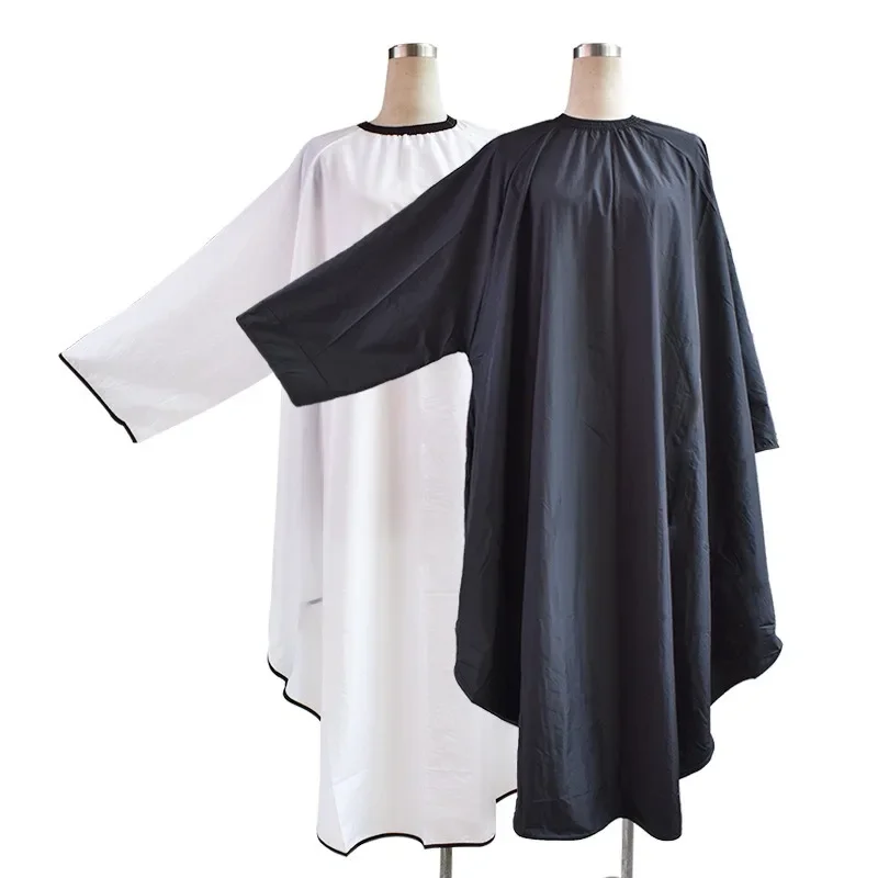 Barbershop Sleeved Apron Barber Haircut Cloth Hair Cut Cape Hairdress Gown Hairdressing Coat Barbershop Salon Accessory