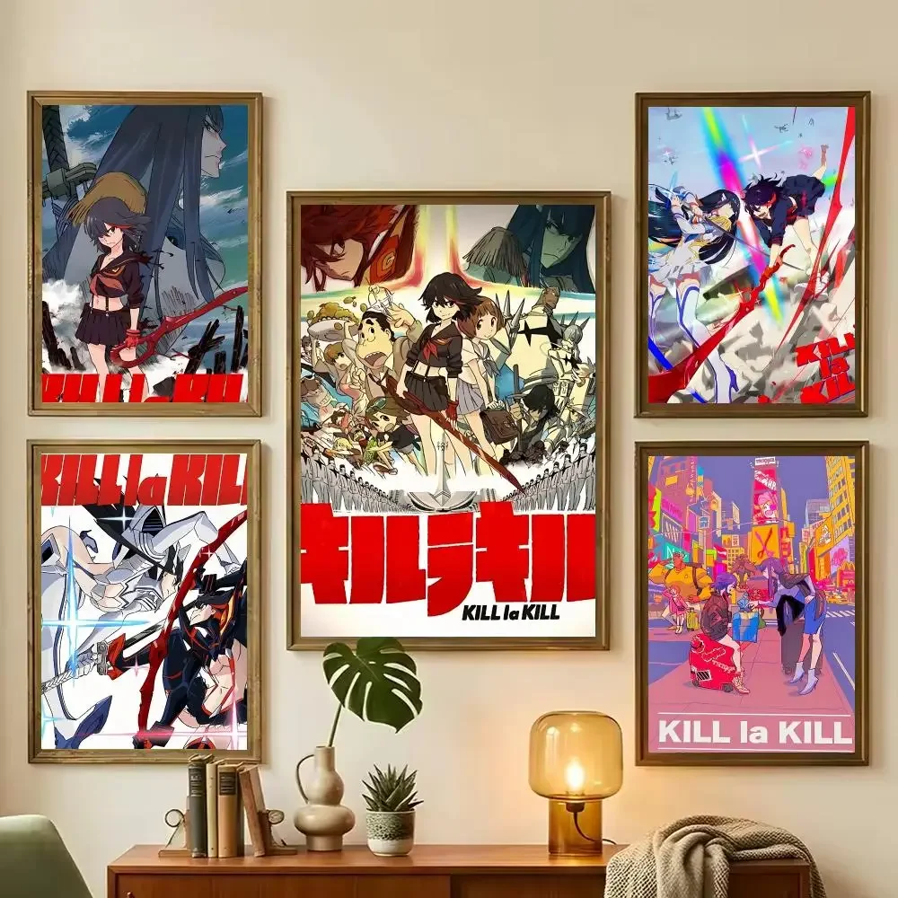 Anime K-Kill La K-Kill Ryuko Matoi Painting Calligraphy Stylish Wall Art Poster, Bedroom Living Room Home Decor Gift
