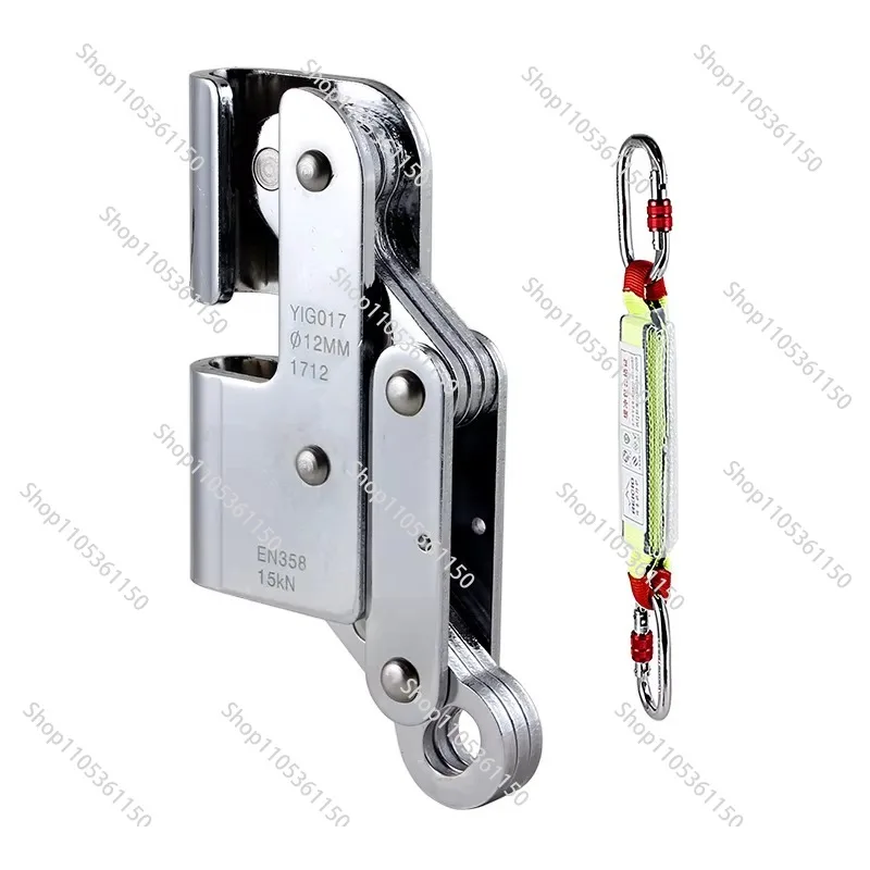 

CE EN Alloy 304 Stainless Steel Wire Rope Grab Fall Protection Equipment for 8mm 10mm 12mm High-altitude Wire Rope Fall Arrester