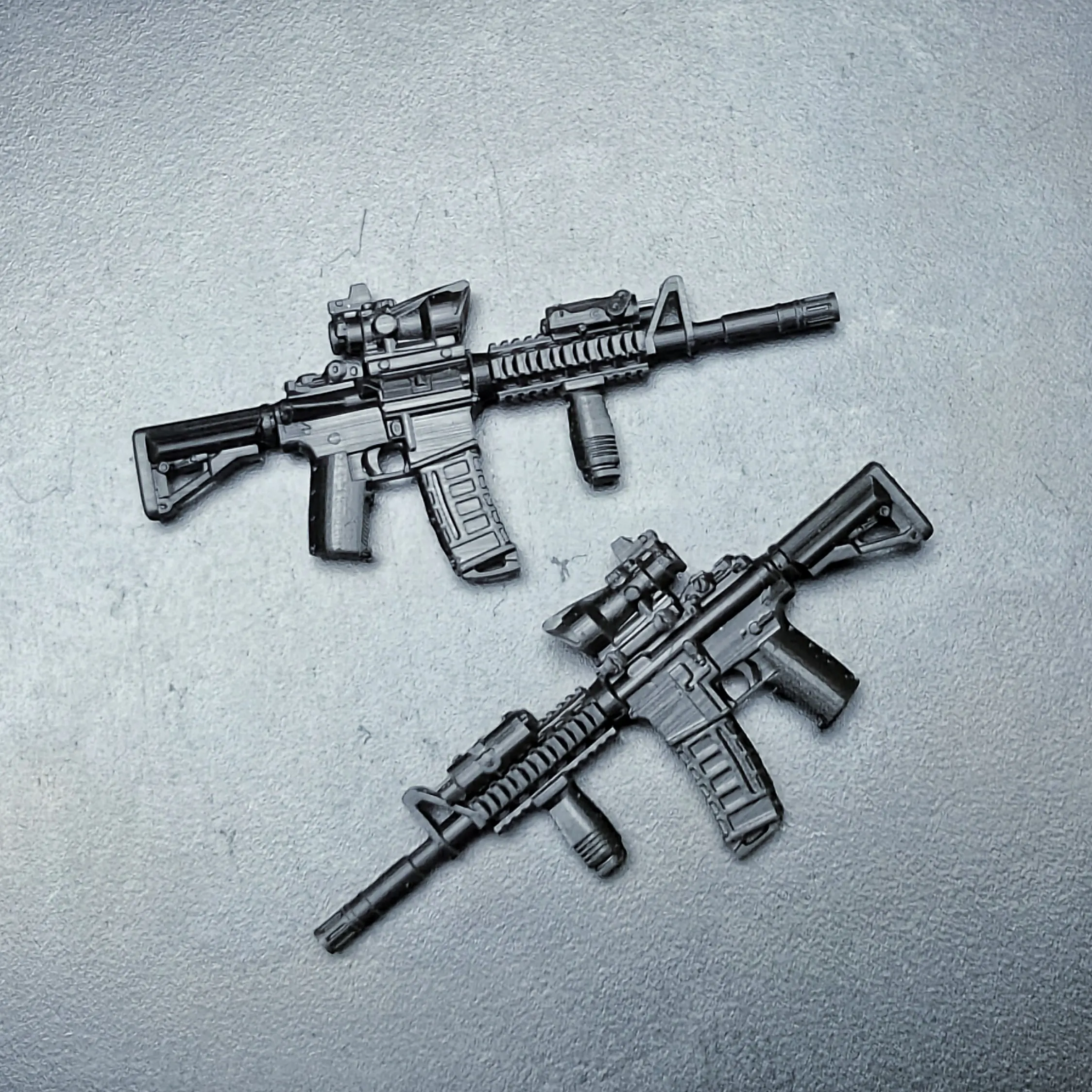 Carabina AR M4 MK18 Impresa en 3D Personalizada, Paquete Táctico de Alta Definición, Equipo de Soldado a Escala 1/35 para Construcción de Minifiguras MOC