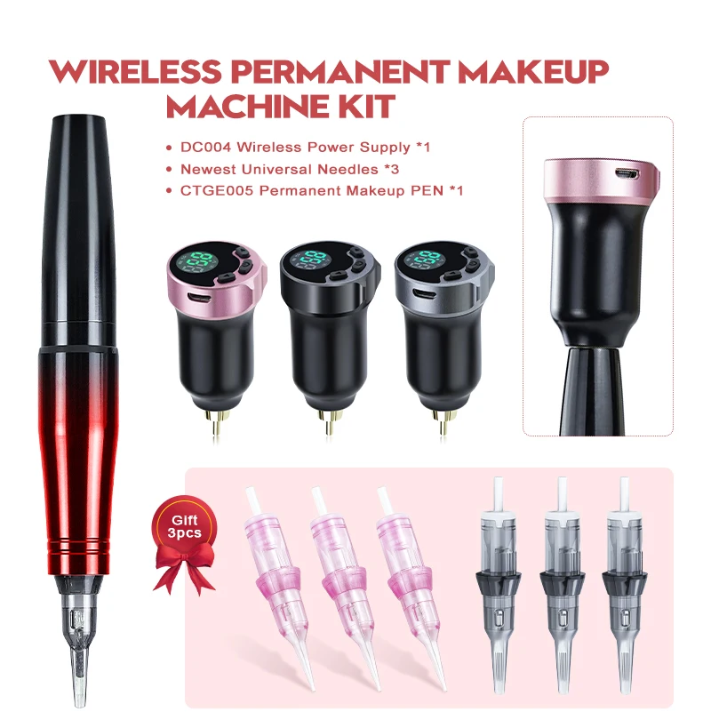 Biomaser Permanent Makeup Supplies ctge005 dermografo tattoo permanent makeup pen kit microblading skin eyebrow needles pen