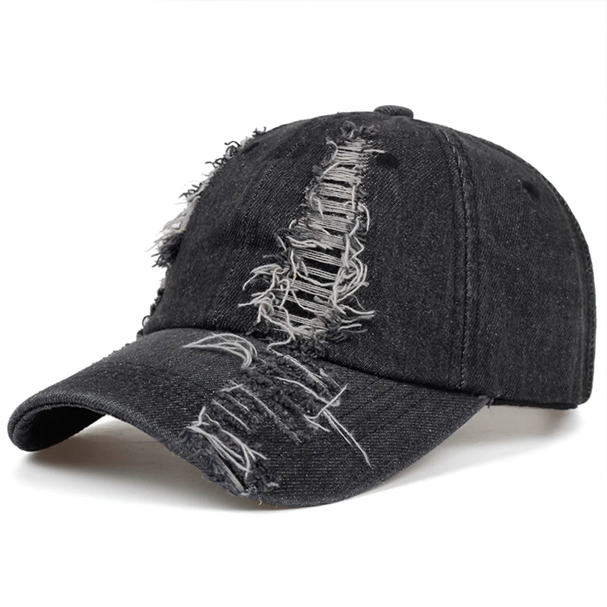 Von Prominenten inspirierte Niche Rabbit Ear Denim Ripped Baseball Cap Washed Graffiti Hip-Hop Sun Hat Trendy Cap – Detail 18