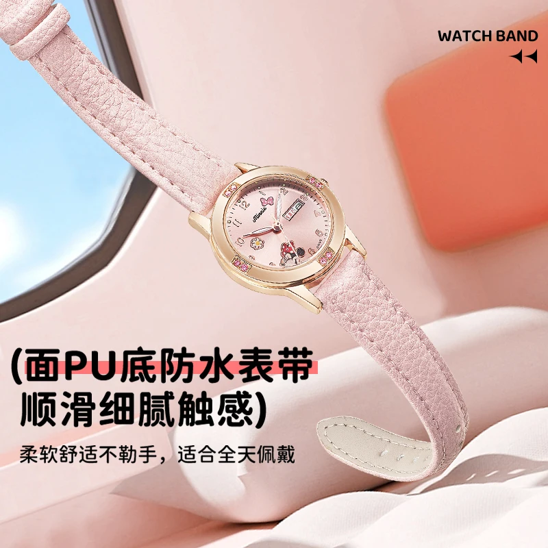 Disney Princess Snow White For Children Watch Cartoon Quartz WristWatch Girl Young Lady Student Luminous Frozen New Gift Relogio