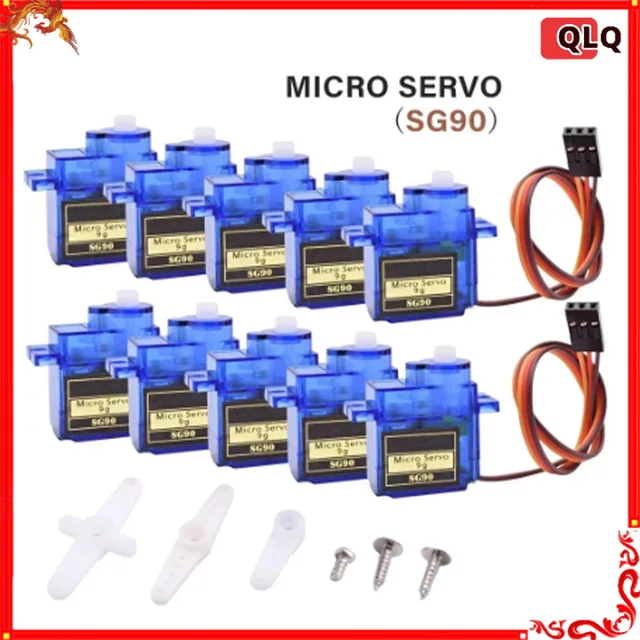 2/5/10/20szt Sg90 Serwomotor Micro 9g 180 360 Degree Mount Sg90 Kit Bez Metal Gear Pro Rc Car Toy Airplane Arduino Uno Diy