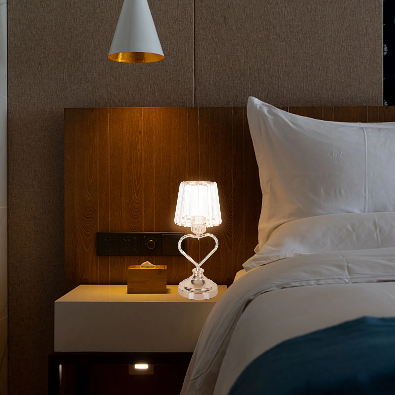 

Bedside Lamp Decorative Home Bedroom Table Crystal Light Creative Night Adornment Desktop