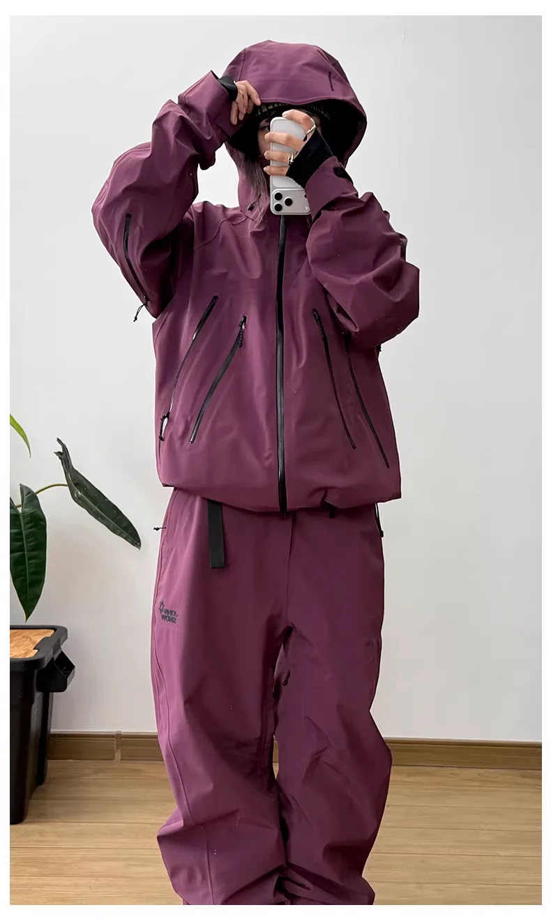 

JOHN SNOW 2025 Unisex Professional Snowboard Suit Waterproof Windproof Fully Taped Seams Ski Jacket & Pants for Outdoor Sports