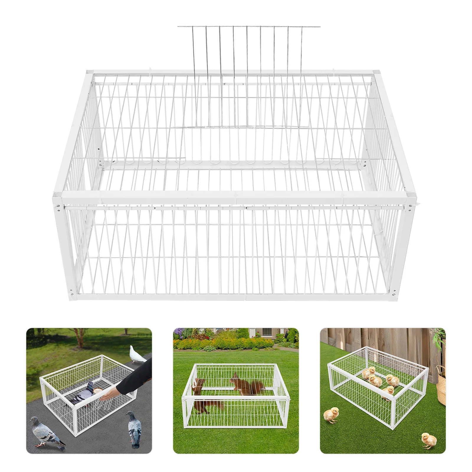 

Pigeon Cage with Skylight—Reinforced Cable Ties(Sturdy) Quick Assembly(Full Accessories) Spacious for Pigeons/Chickens/Squirrels