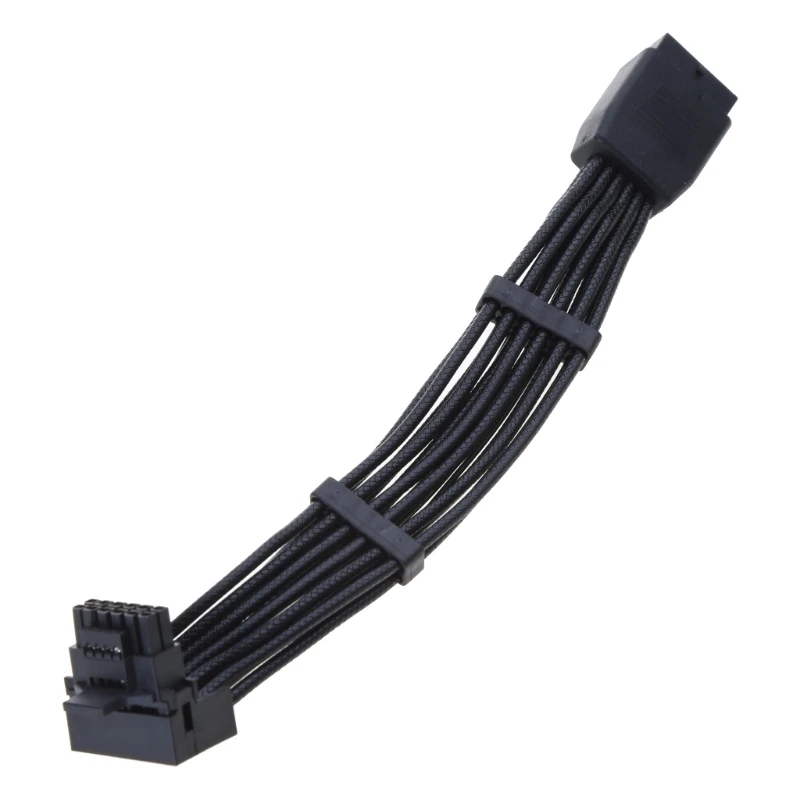 ATX3.0 12VHPWR 600W Male to Female 16Pin Cable Straight Head to Elbow Line 16P