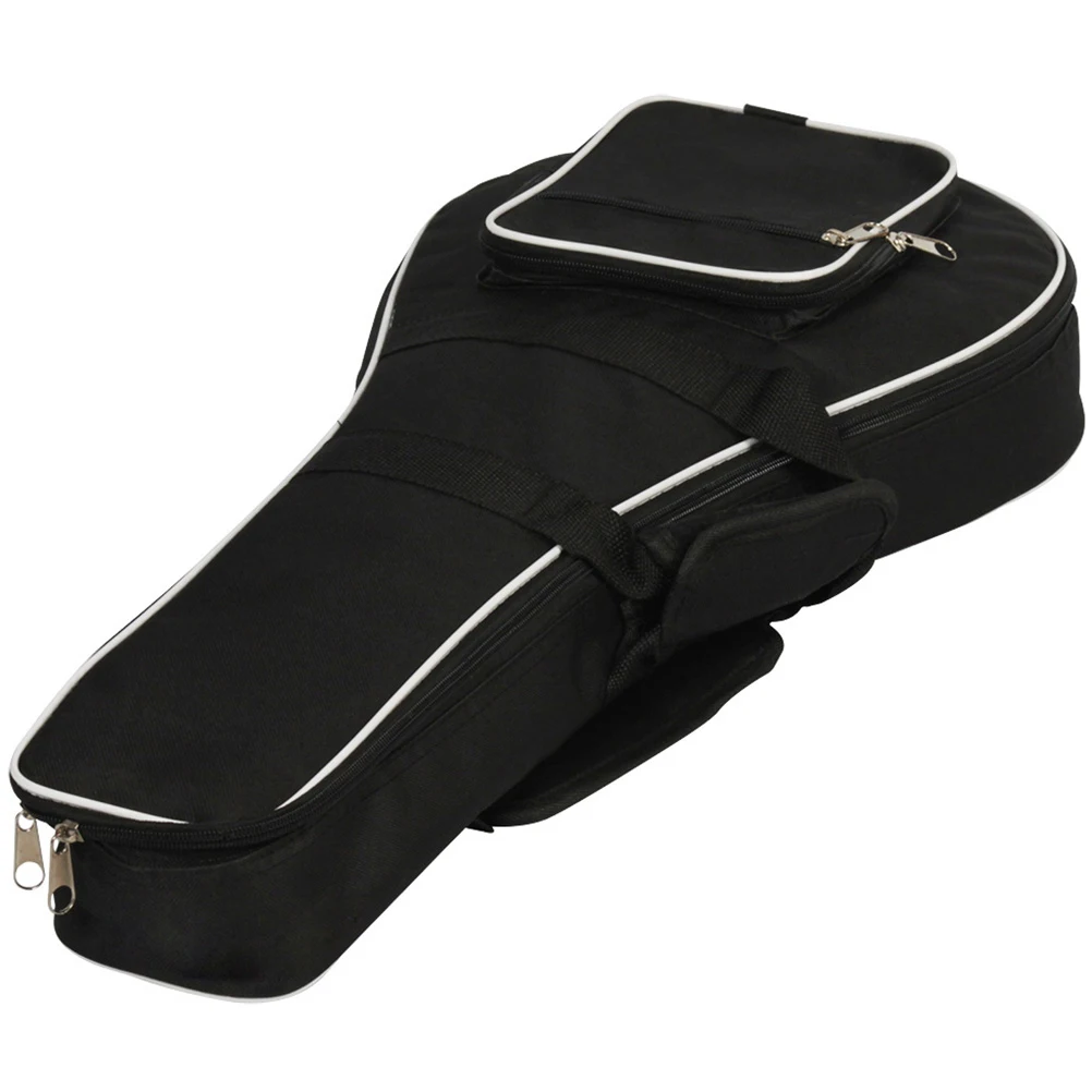 

Black M Bag Thickened Cotton Ethnic Style Backpack Tote Pouch Storage Carry Oxford Cloth Musical Instrument Case