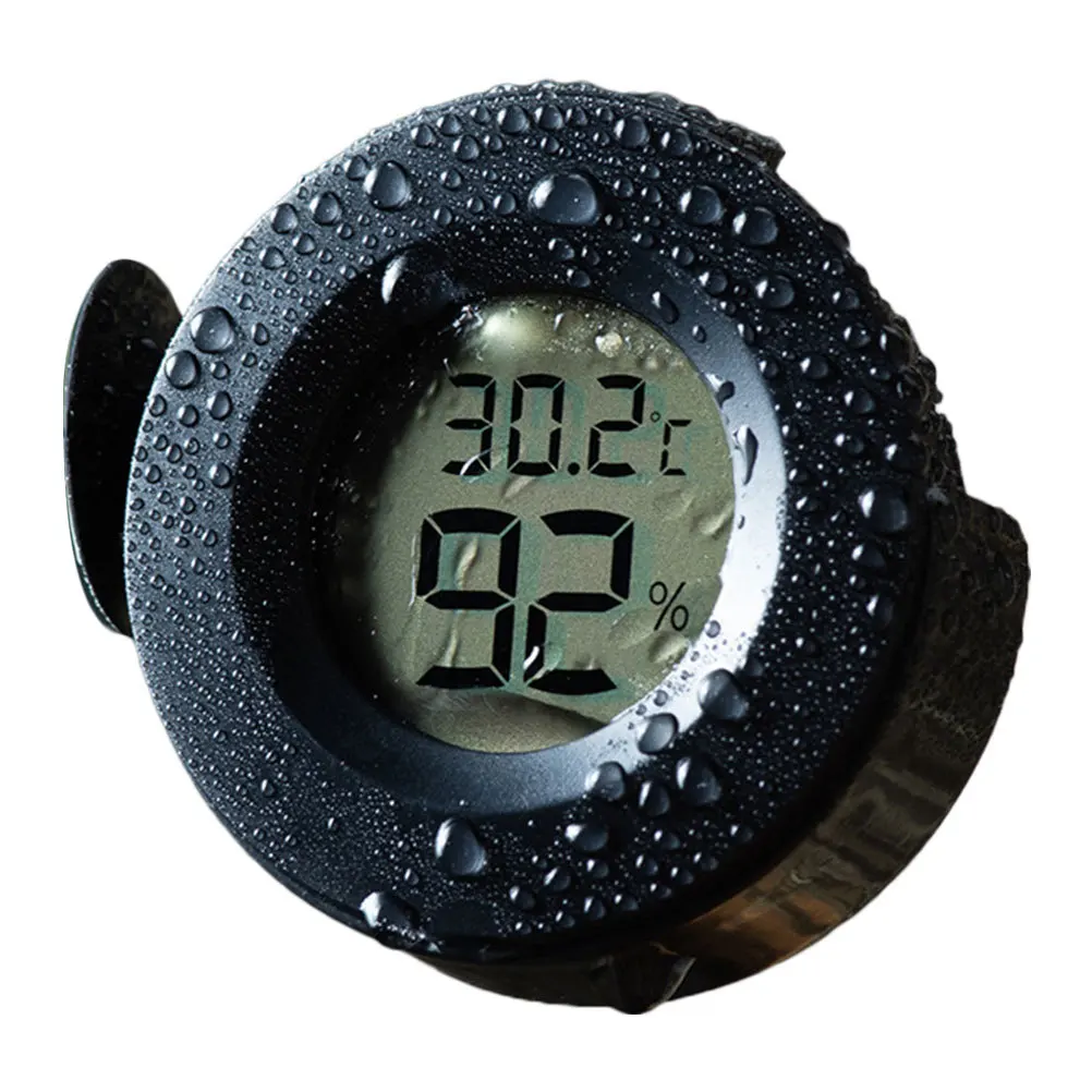 

1pc Mini Digital Thermometer Hygrometer Lcd Display Reptile Box Tool Sucker Temperature Humidity Monitor For Turtle Supply