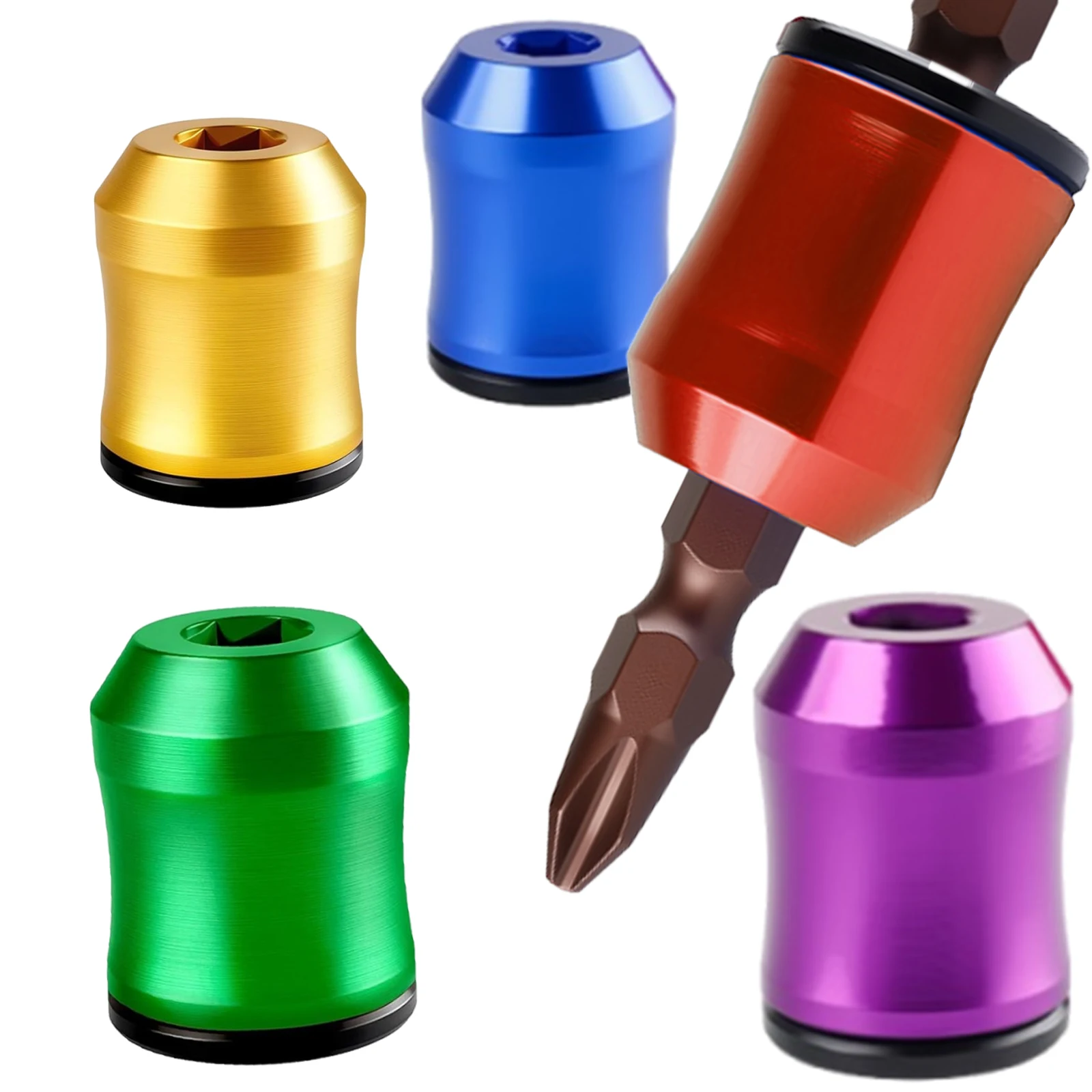 Removable Magnetic Screwdriver Drill Bit Holder Strong Magnetic Screw Holder Ring for Drill Tools/Mechanics/Carpenters